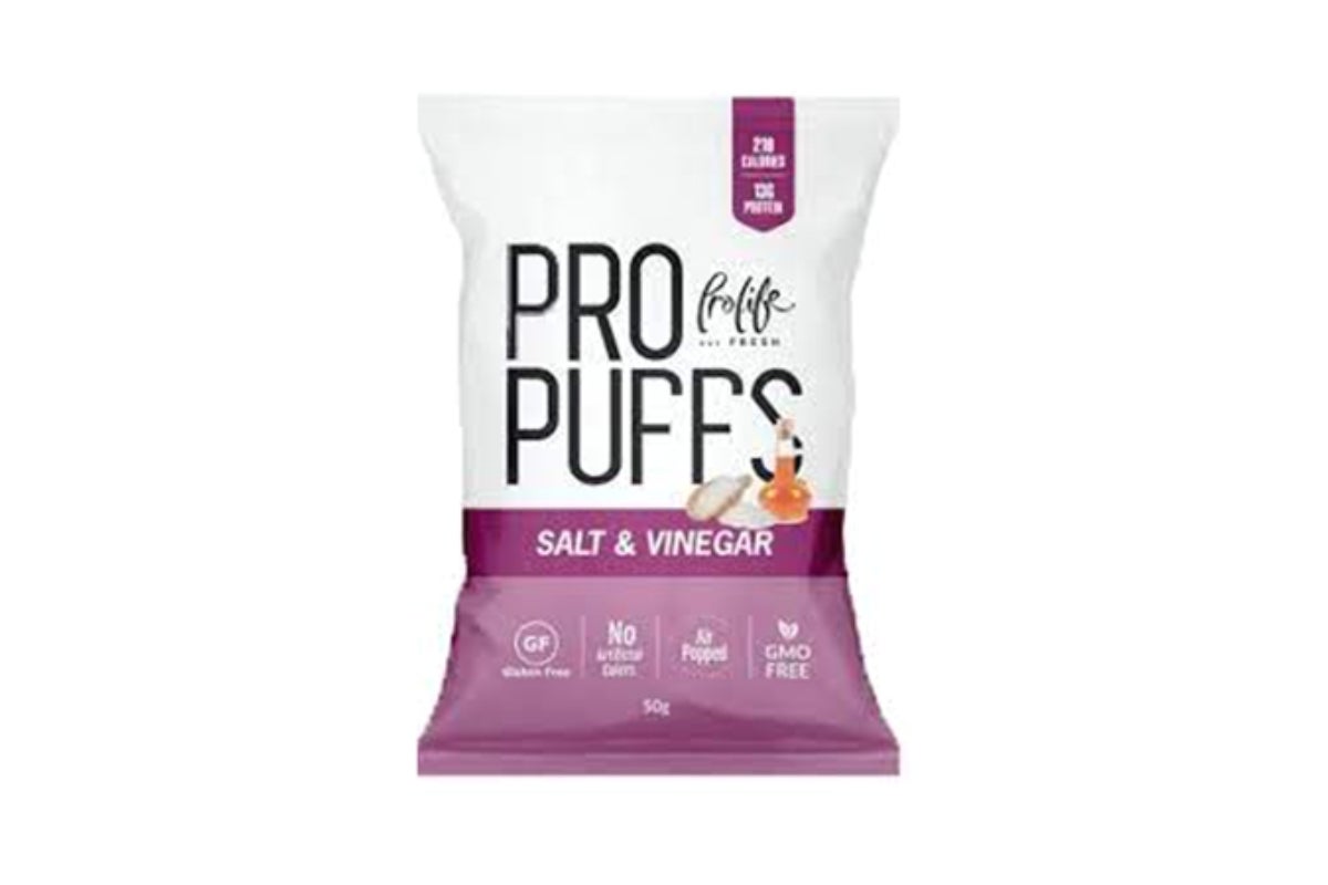 Prolife Pro Puffs Salt & Vinegar Flavor, 50g