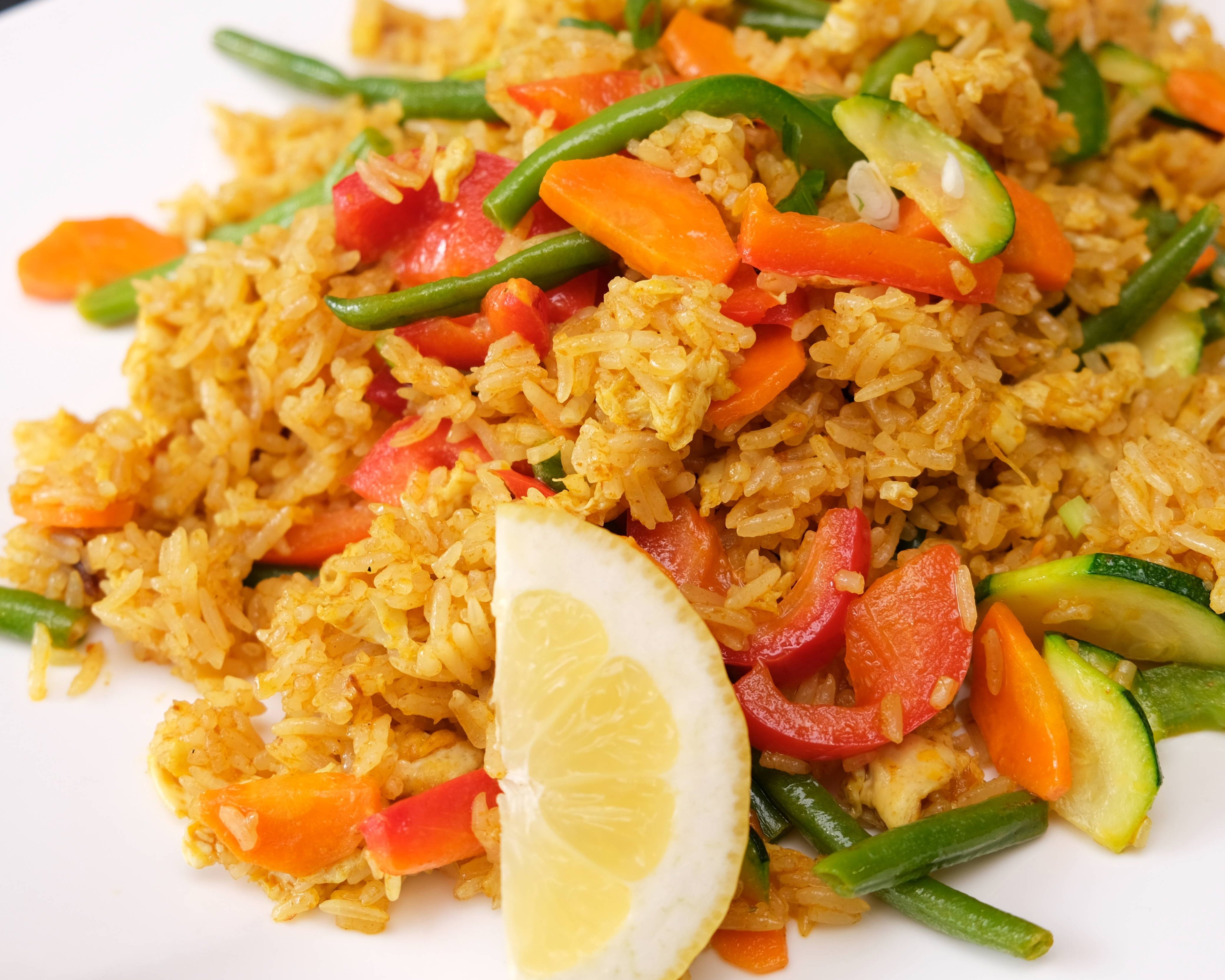 Riz curry légumes