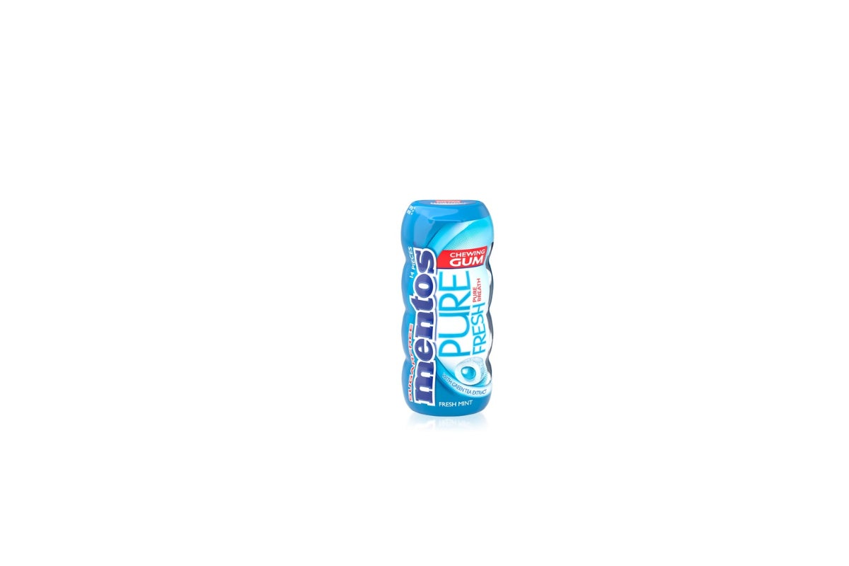 Mentos Pure Fresh Chewing Gum Mint Flavor with Green Tea Extract, 4 Pieces