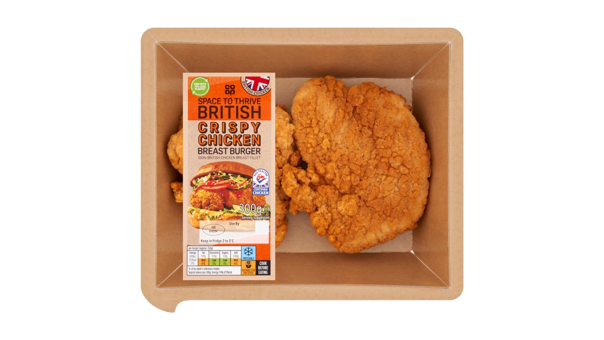 Co-op Classic House Chicken Burger 300g