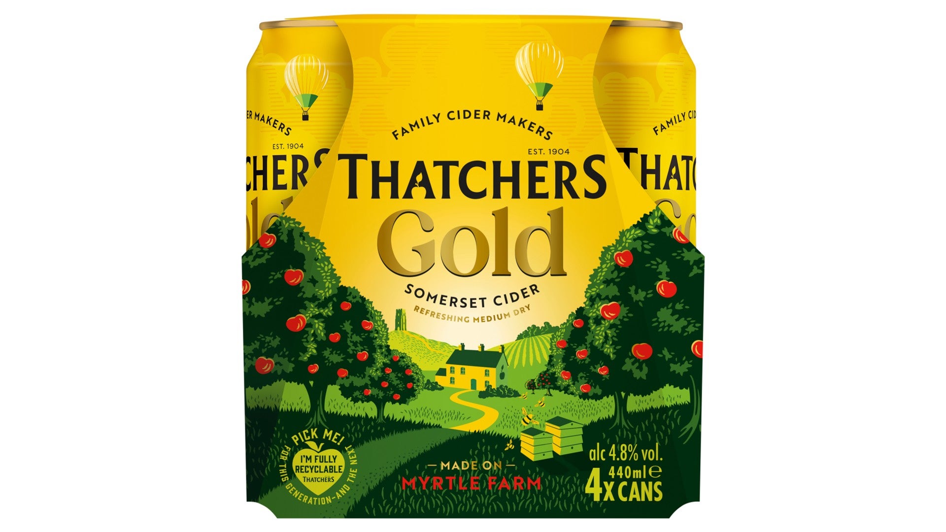 Thatchers Gold Cider Cans 4 x 440ml