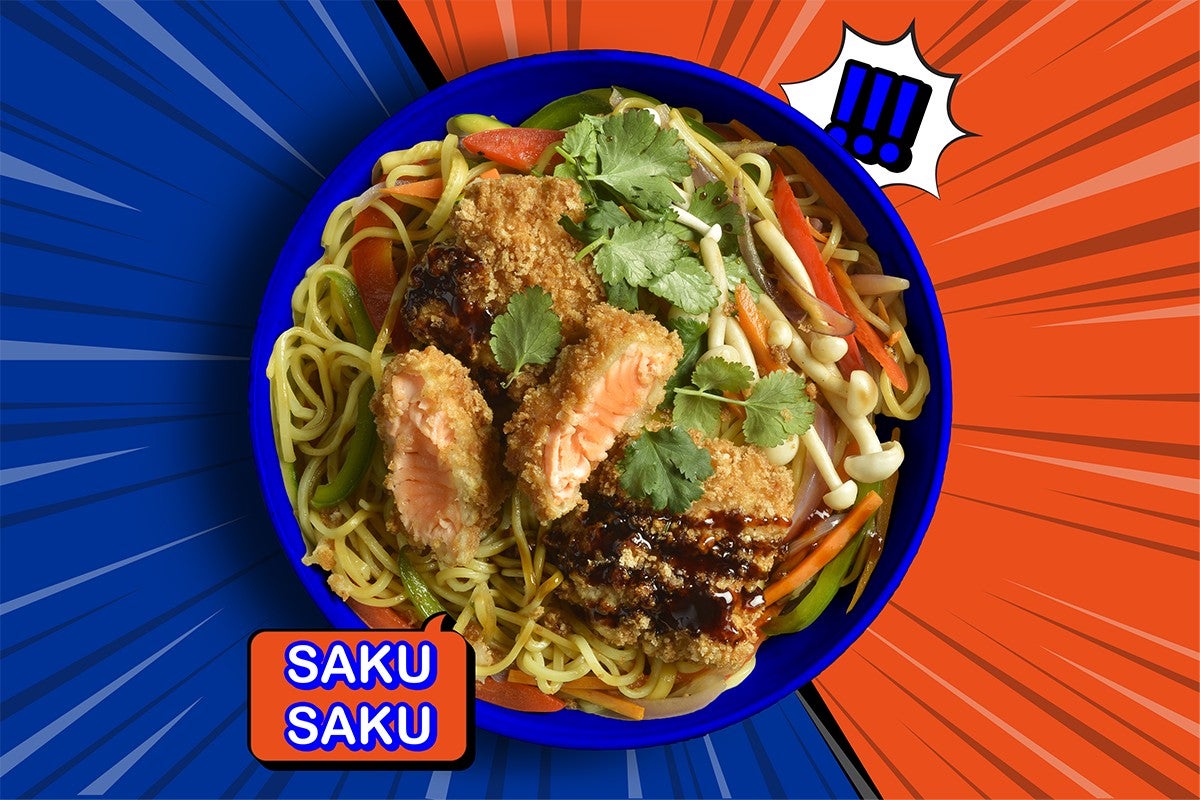 Japan noodles saumon tempura