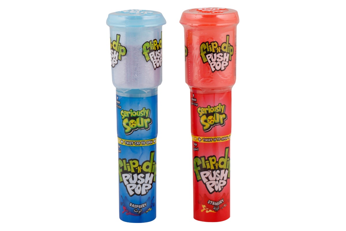 Bazooka Flip & Dip Push Pop Sour 25 g