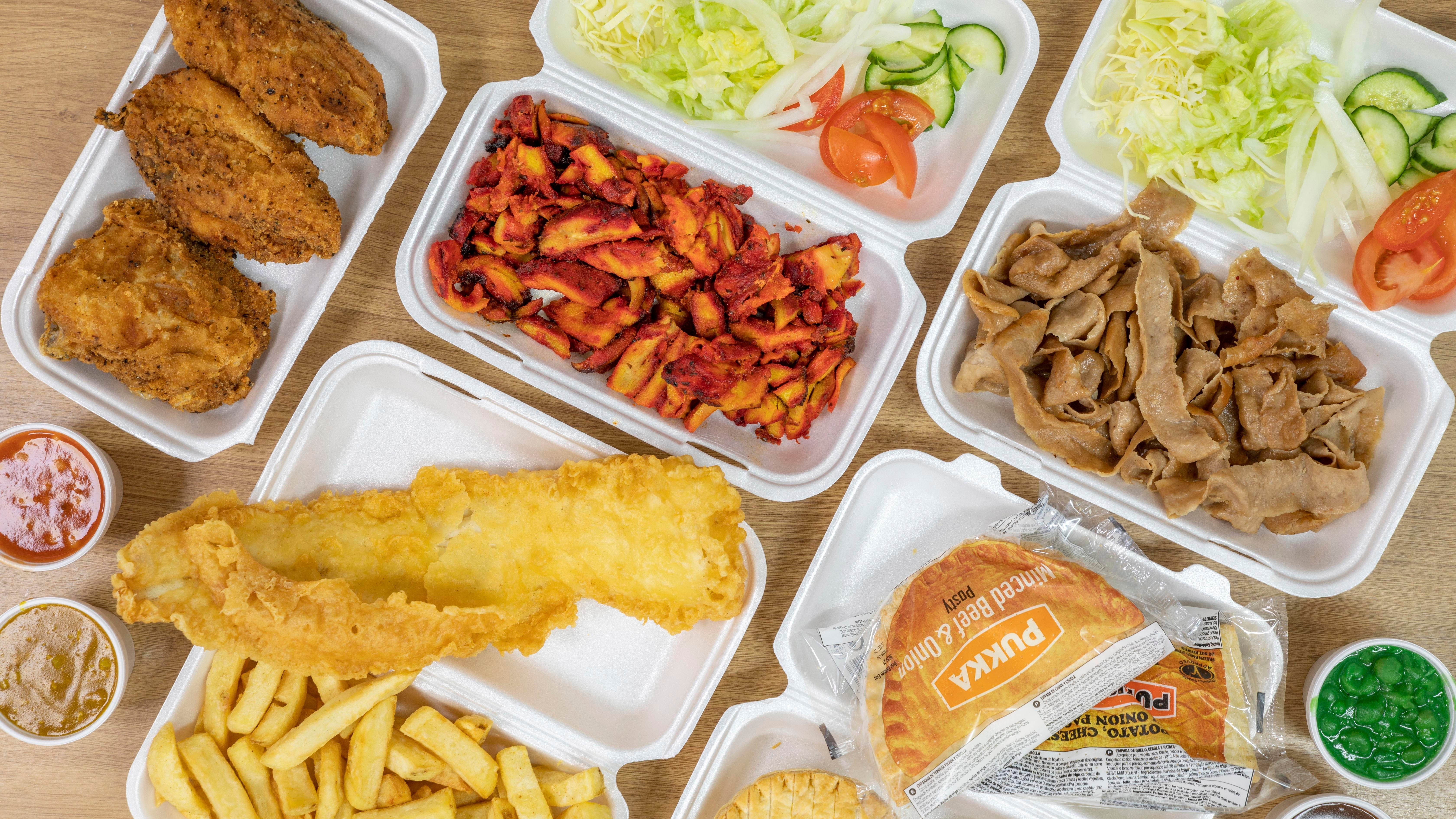 Queens Fish and Chips delivery from Llanelli Order with