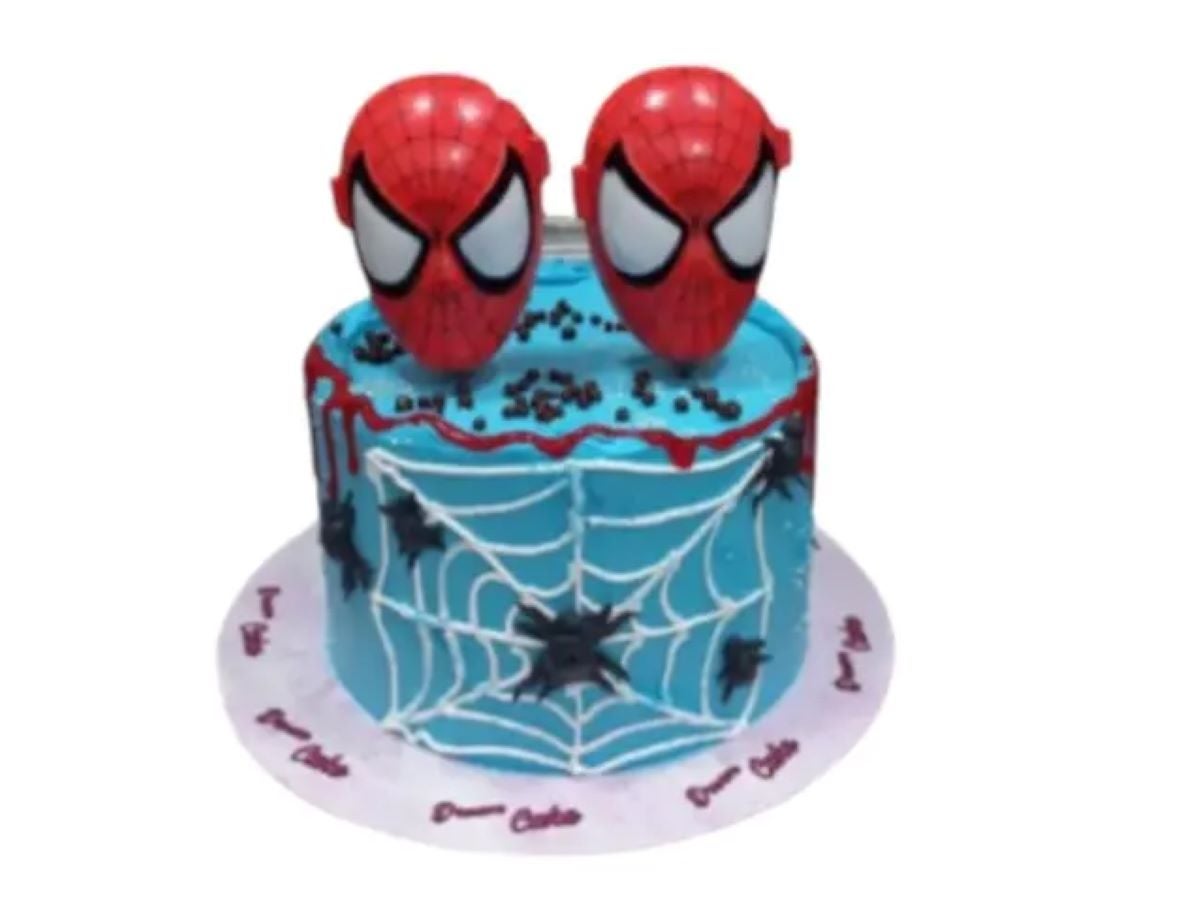 Spider Man face cake