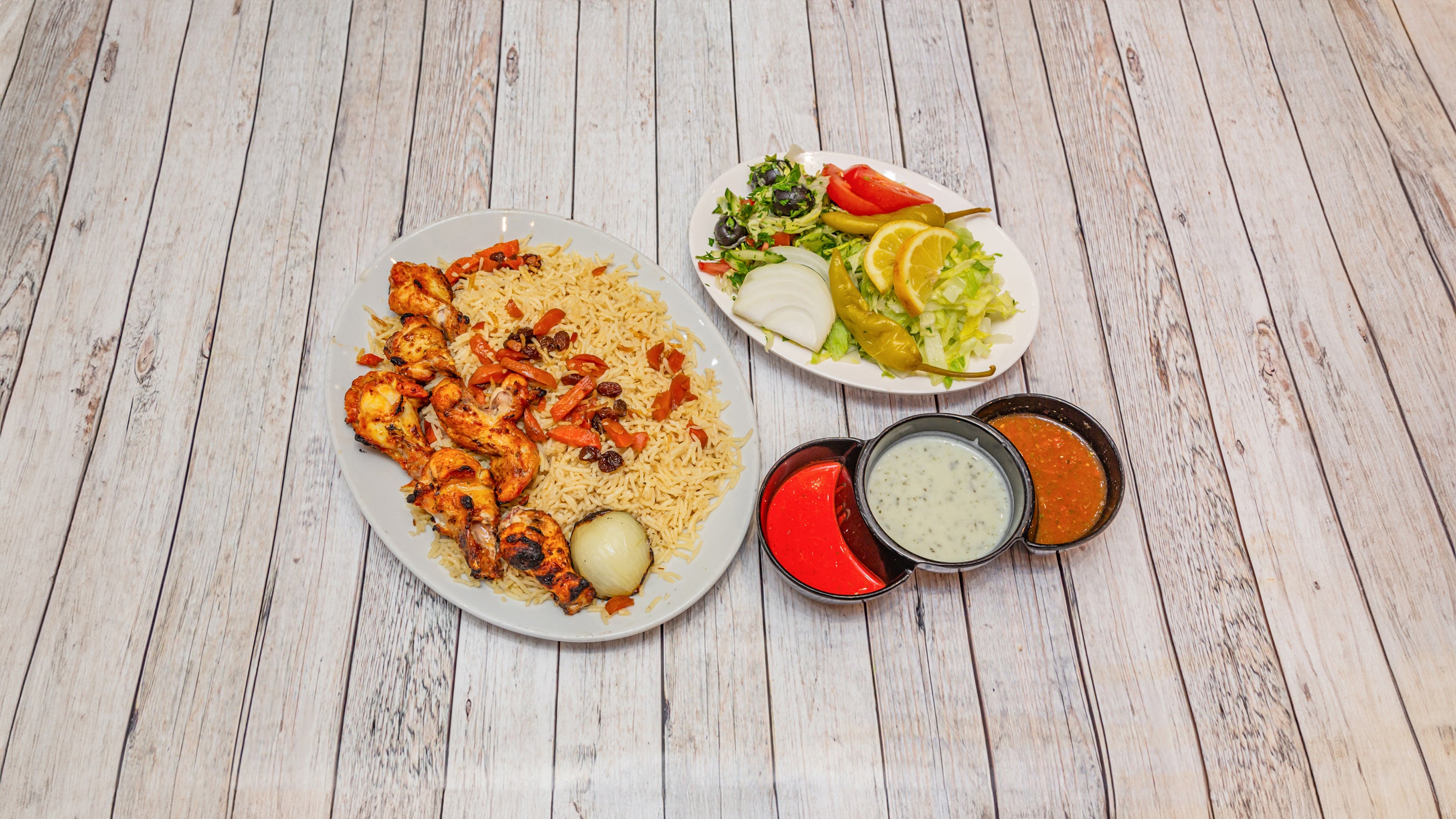 Wings with Rice
