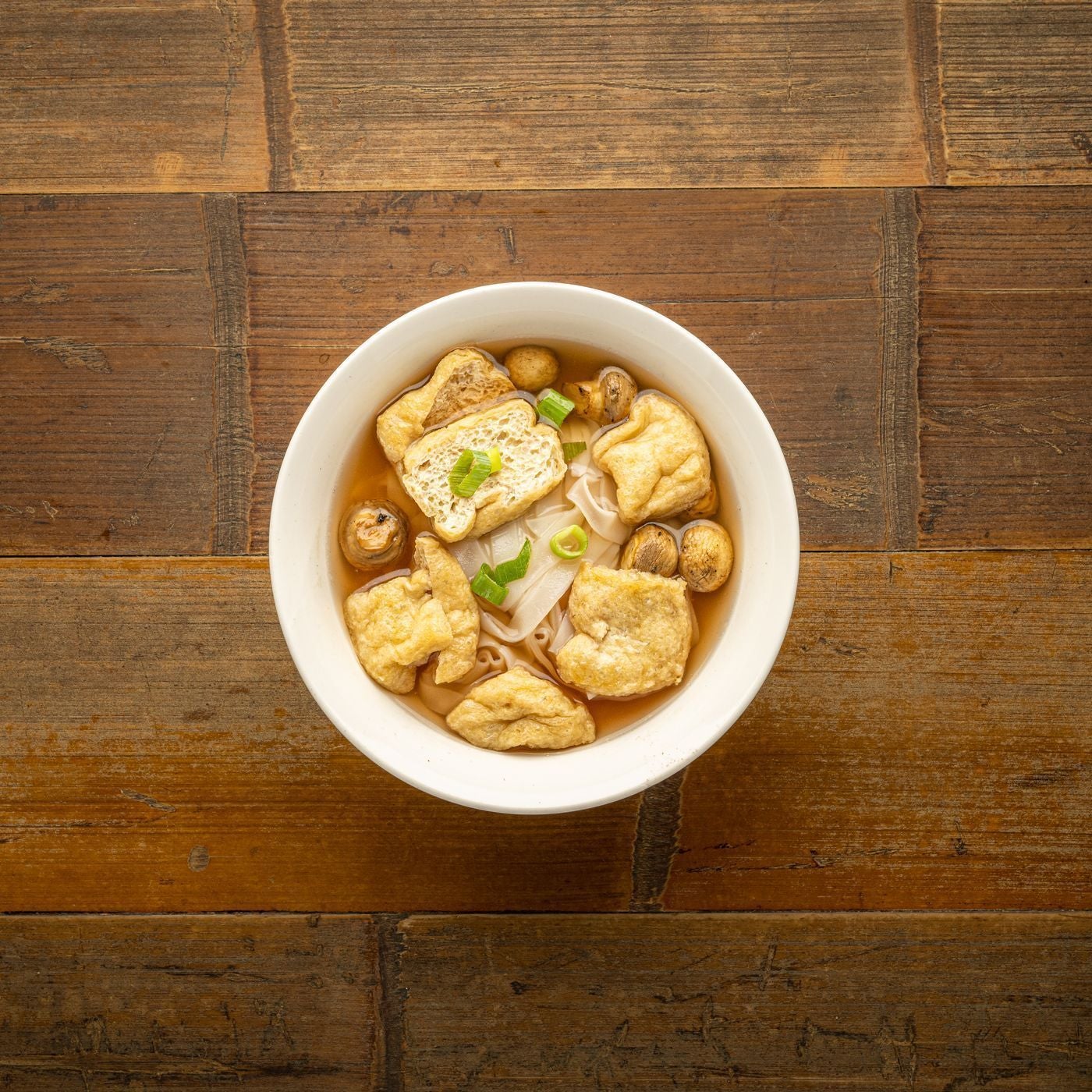 Mini tofu & mushrooms noodle soup