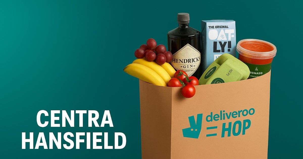 deliveroo cigarette delivery Centra Hansfield delivery from Ongar