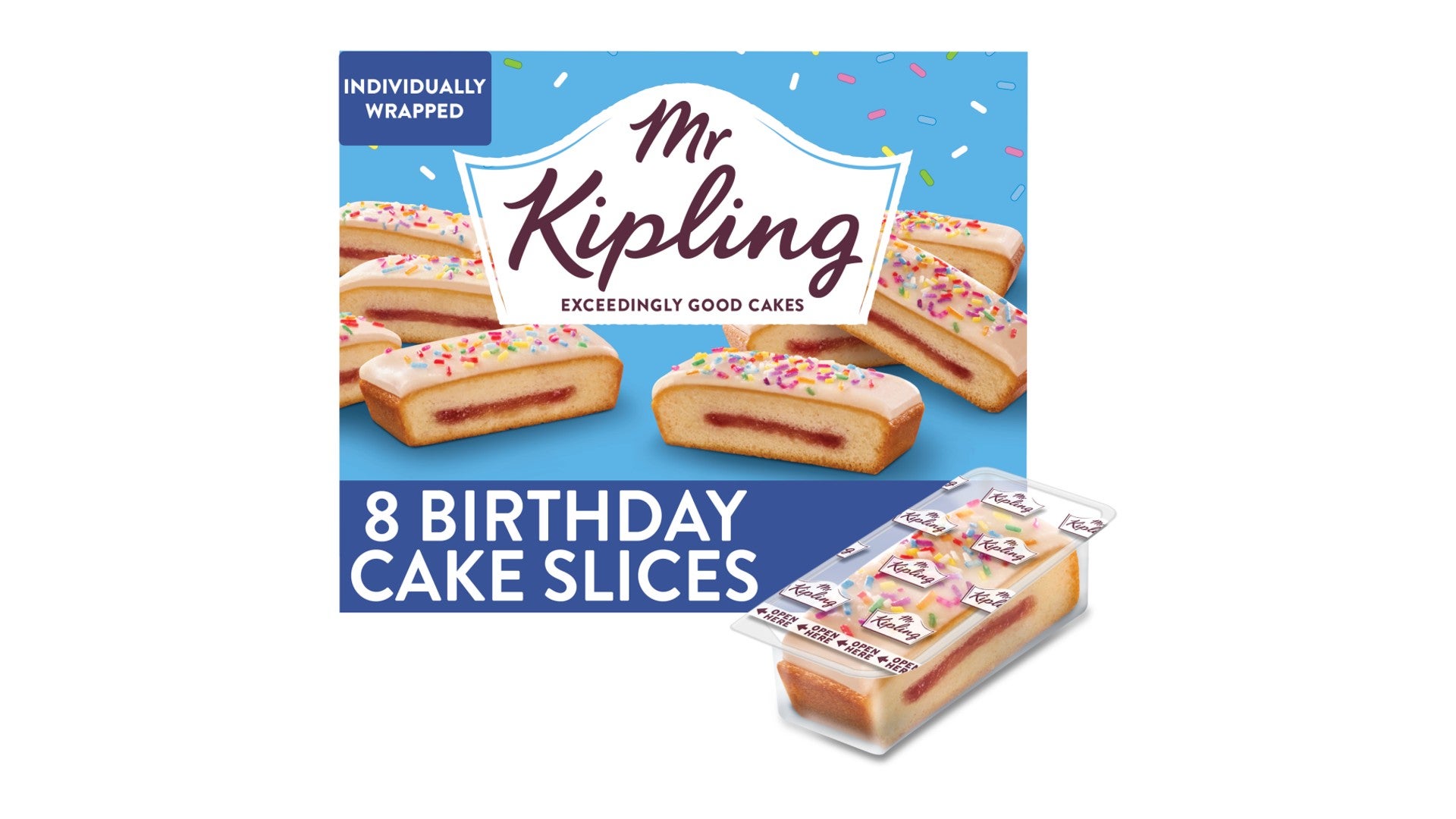 Mr Kipling 8 Birthday Cake Slices