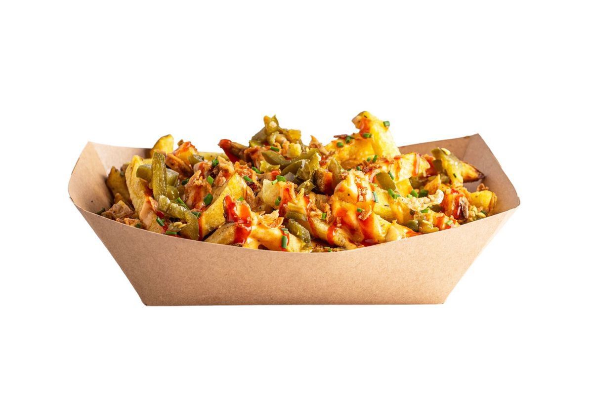 🔥Frites sauce cheddar épicée & jalapenos