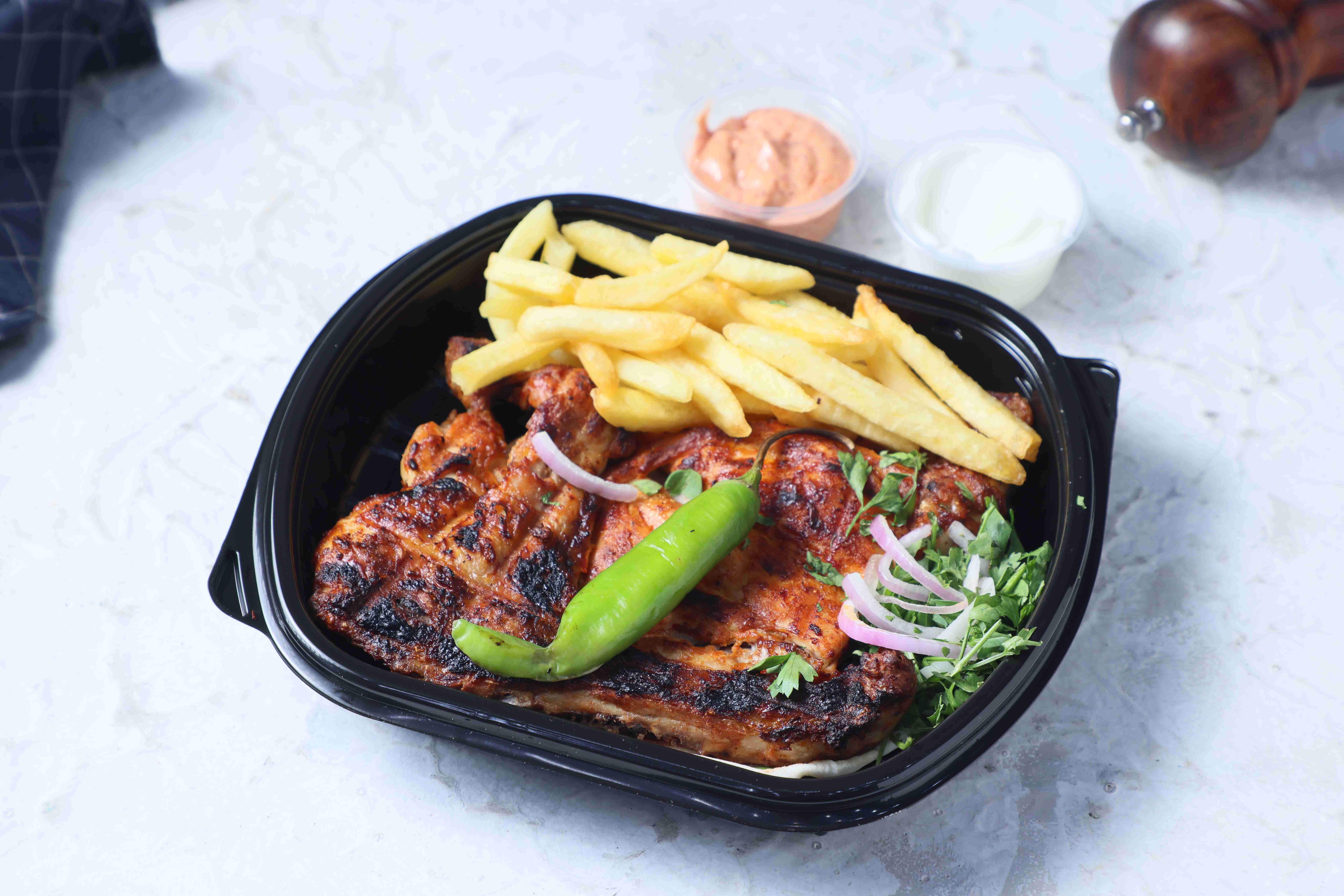 Half Grilled Chicken Platter