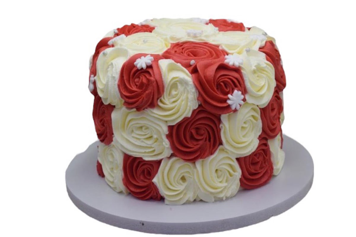 The Red Rose Cake (6 Inches) (Serves 6-8 Persons)