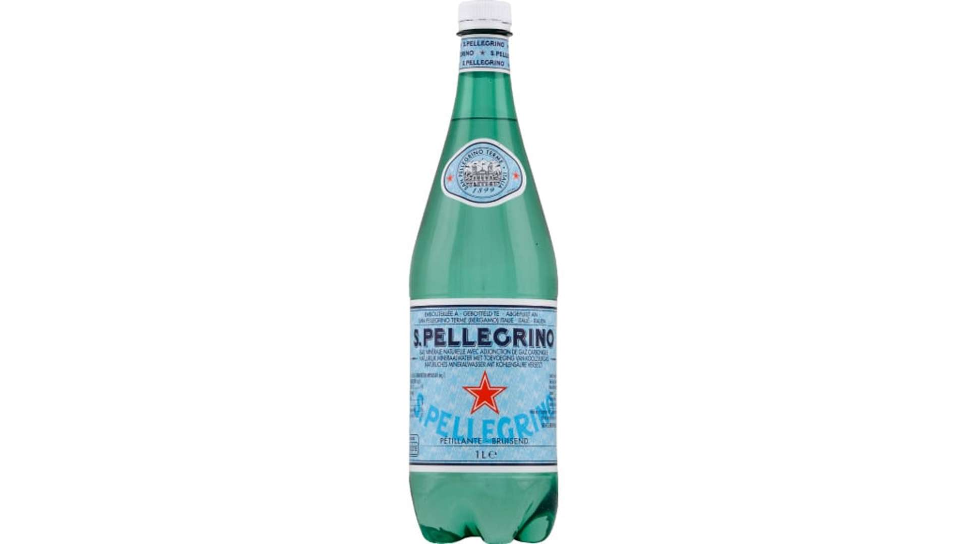 San Pellegrino Eau minerale naturelle gazeuse La bouteille de 1L
