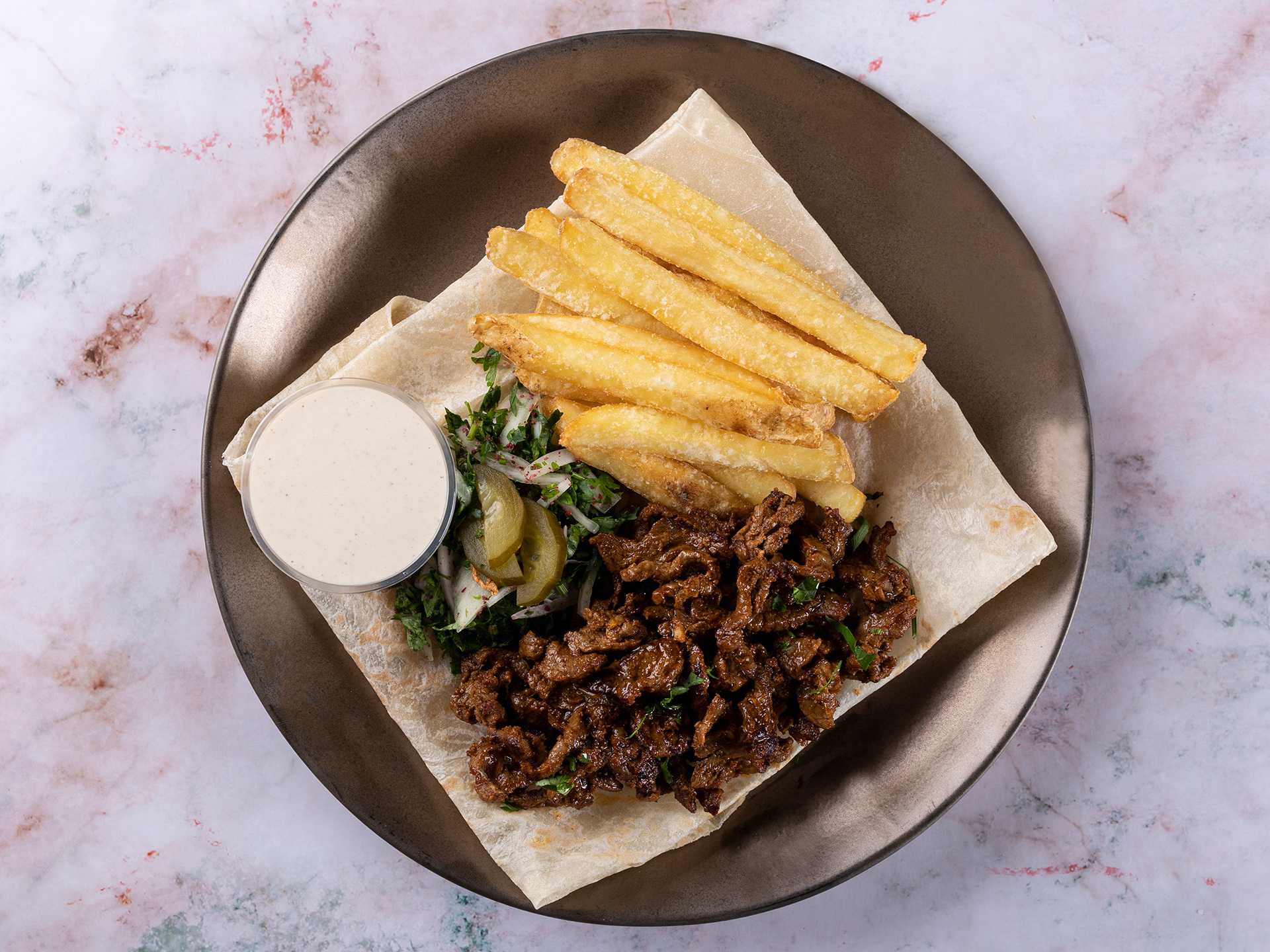 Classic Beef Shawarma Platter