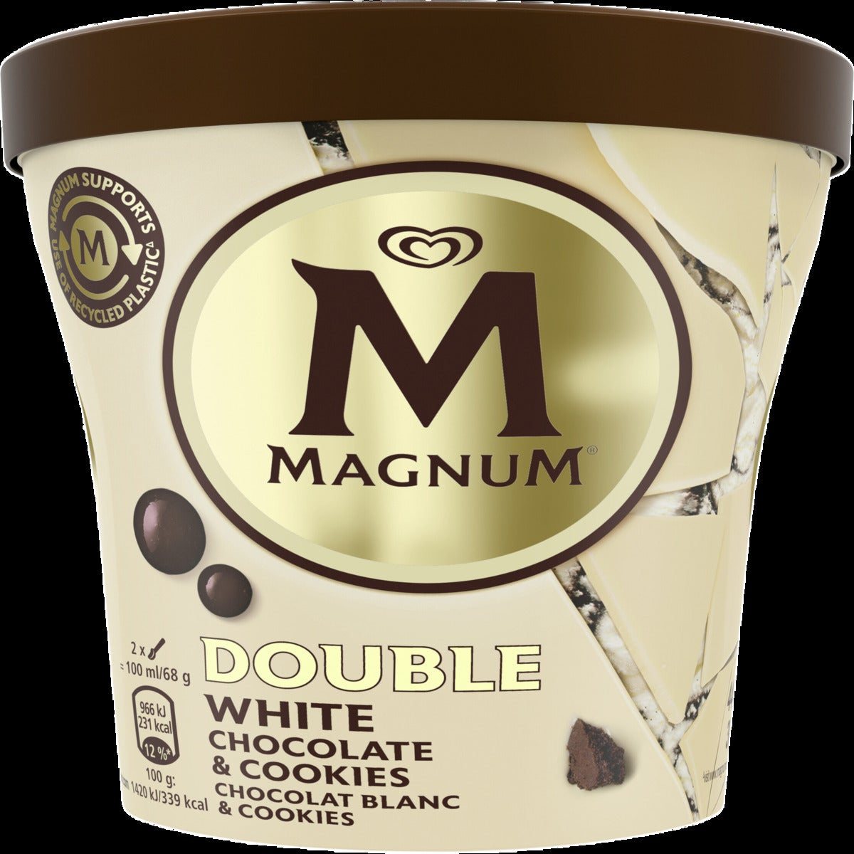 Magnums Chocolat blanc cookies 440ml