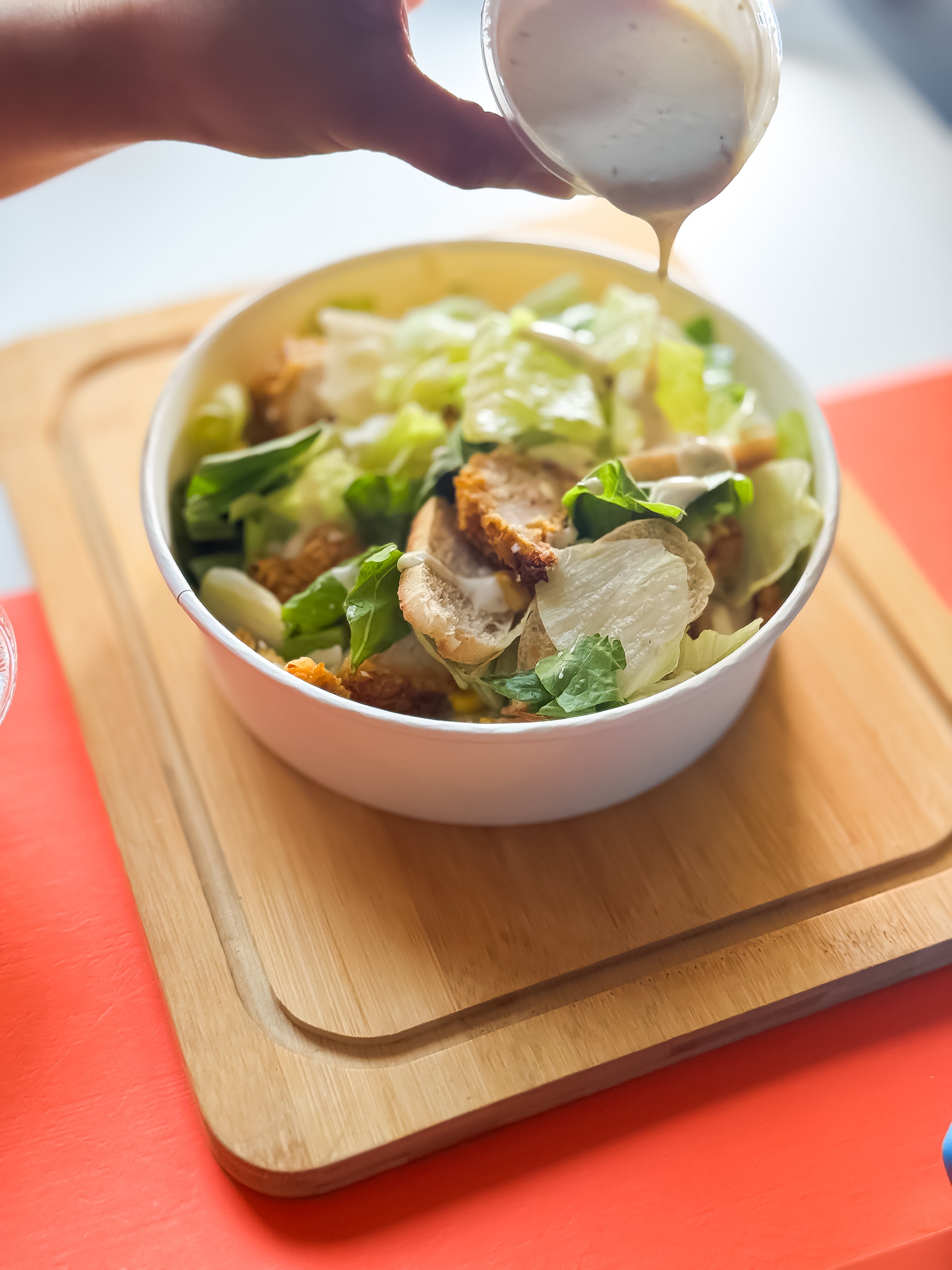 Crispy Chicken Caesar Cobb Salad