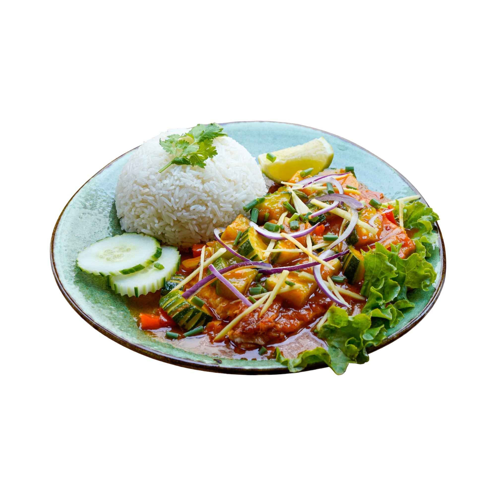 Filet de poisson au curry rouge