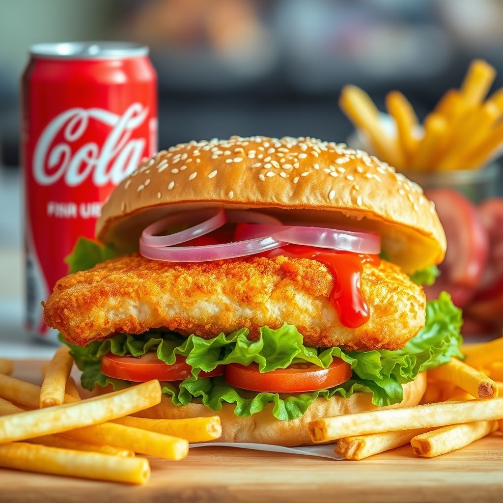 Menu fish burger