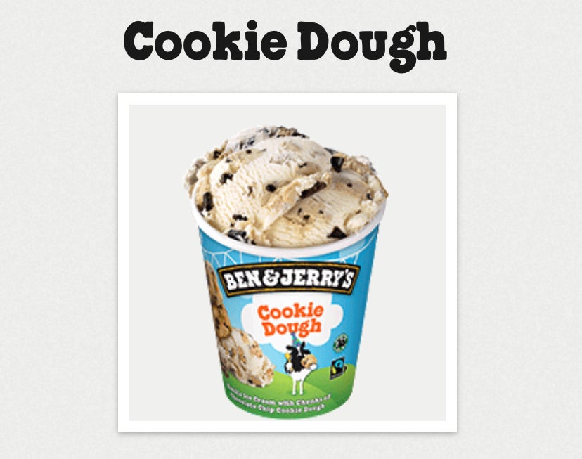 Ben et Jerry s cookies dough 465ml