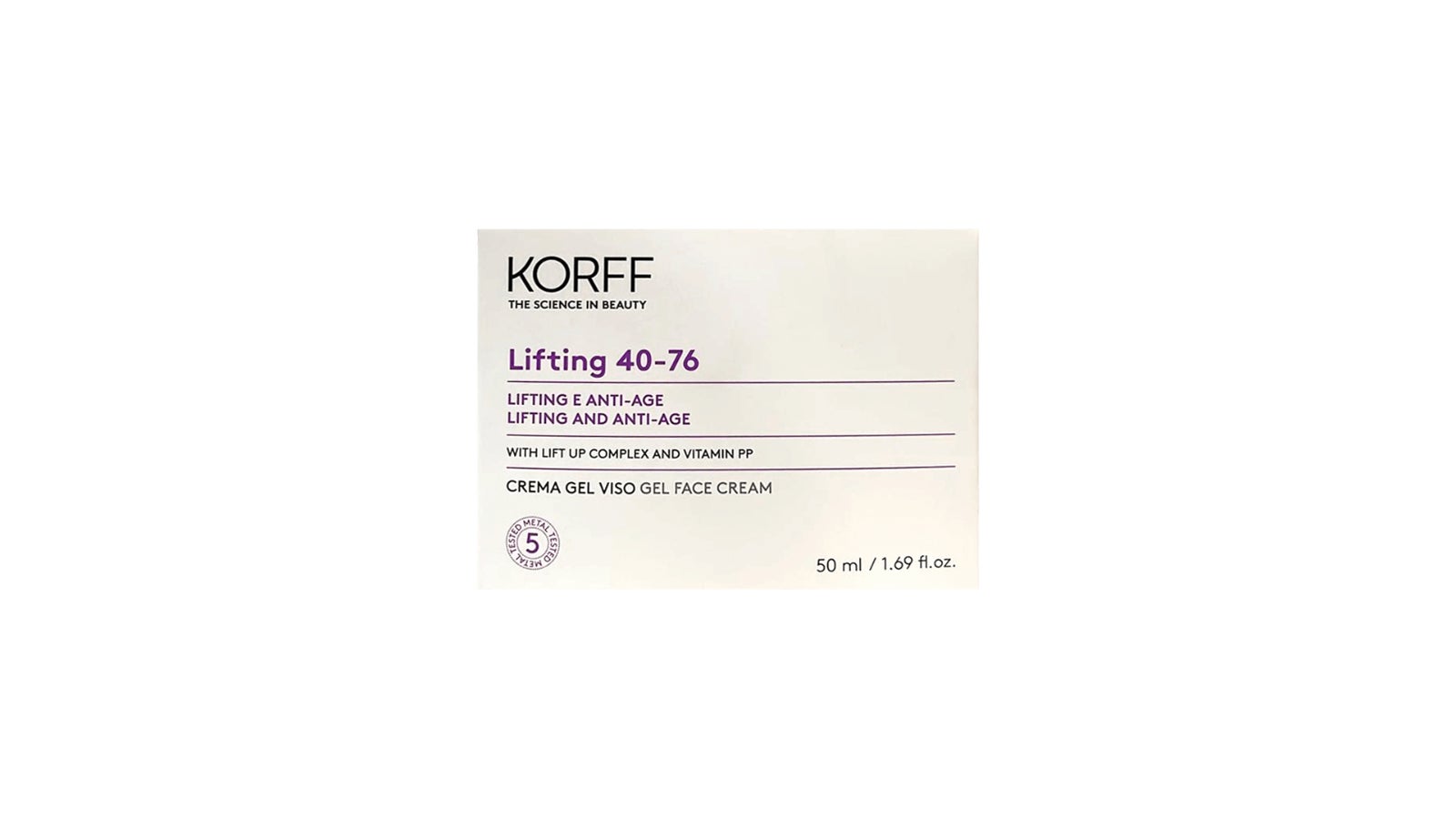 Korff- Lifting and Anti-Age 40-76 Gel Face Cream 50ml