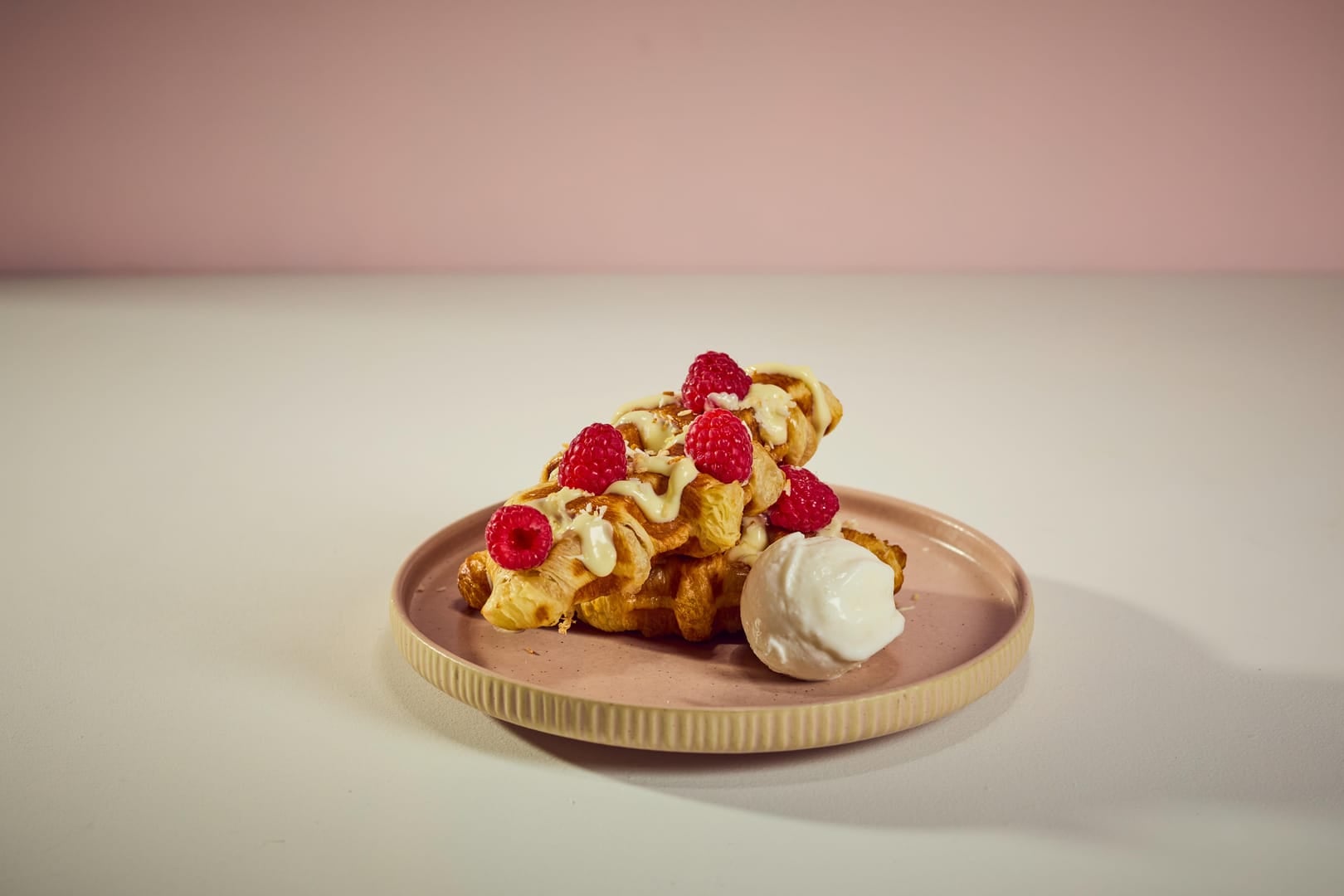 White Chocolate & Raspberry Croffle