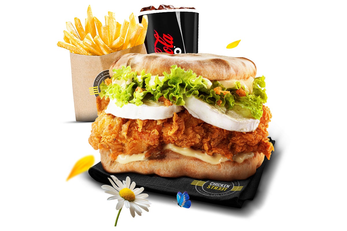 Menu Burger Naan Chèvre Miel