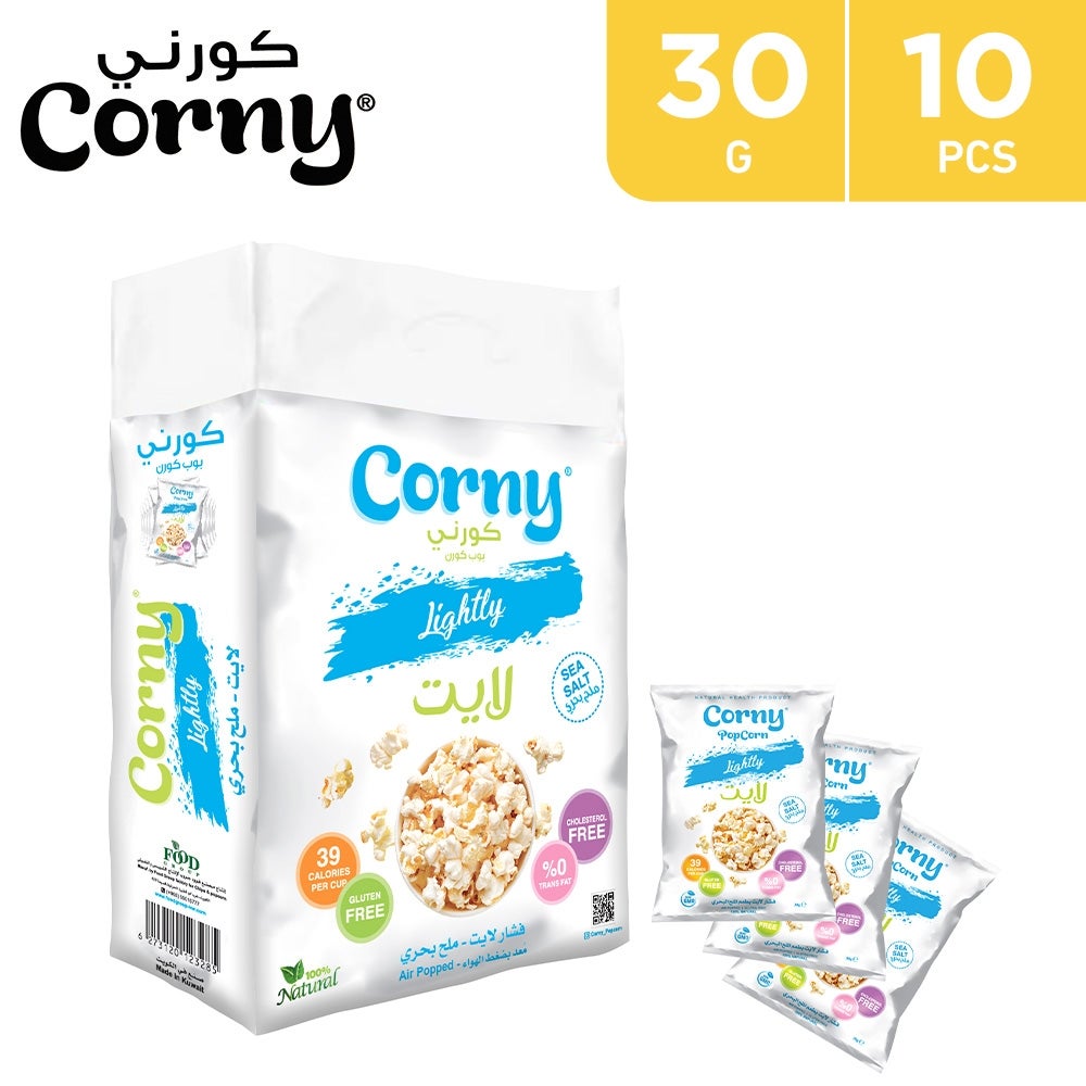 Corny Lightly Sea Salt Flavored Popcorn (10 x 30 g)