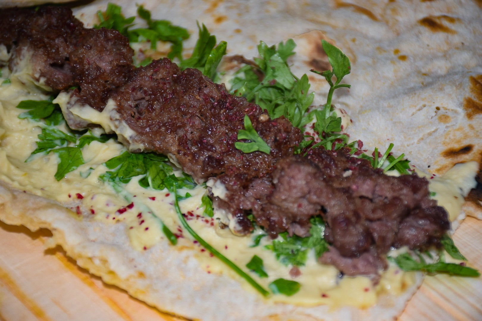 Kebab Sandwich With Fresh Bread