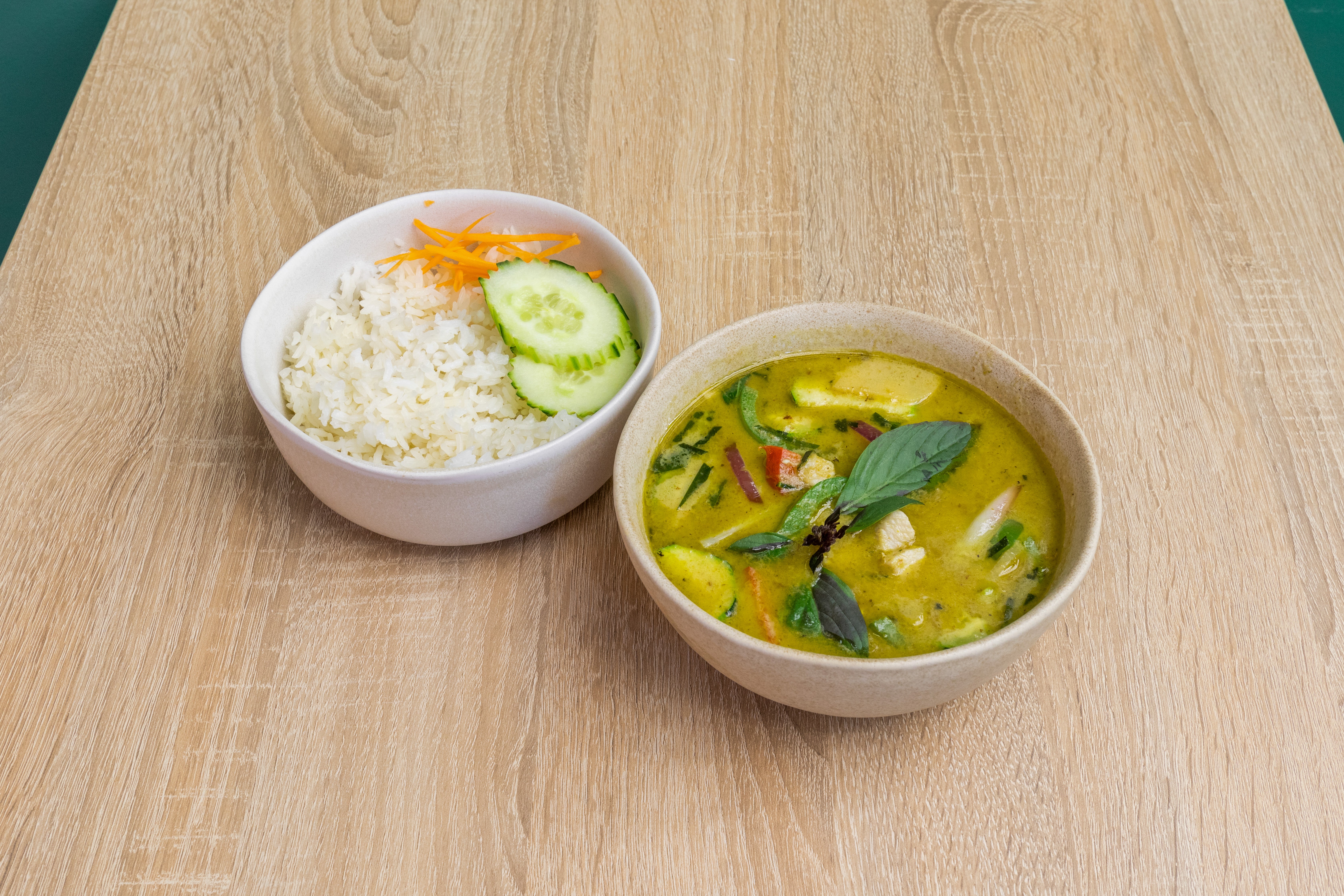 Green curry végetarien