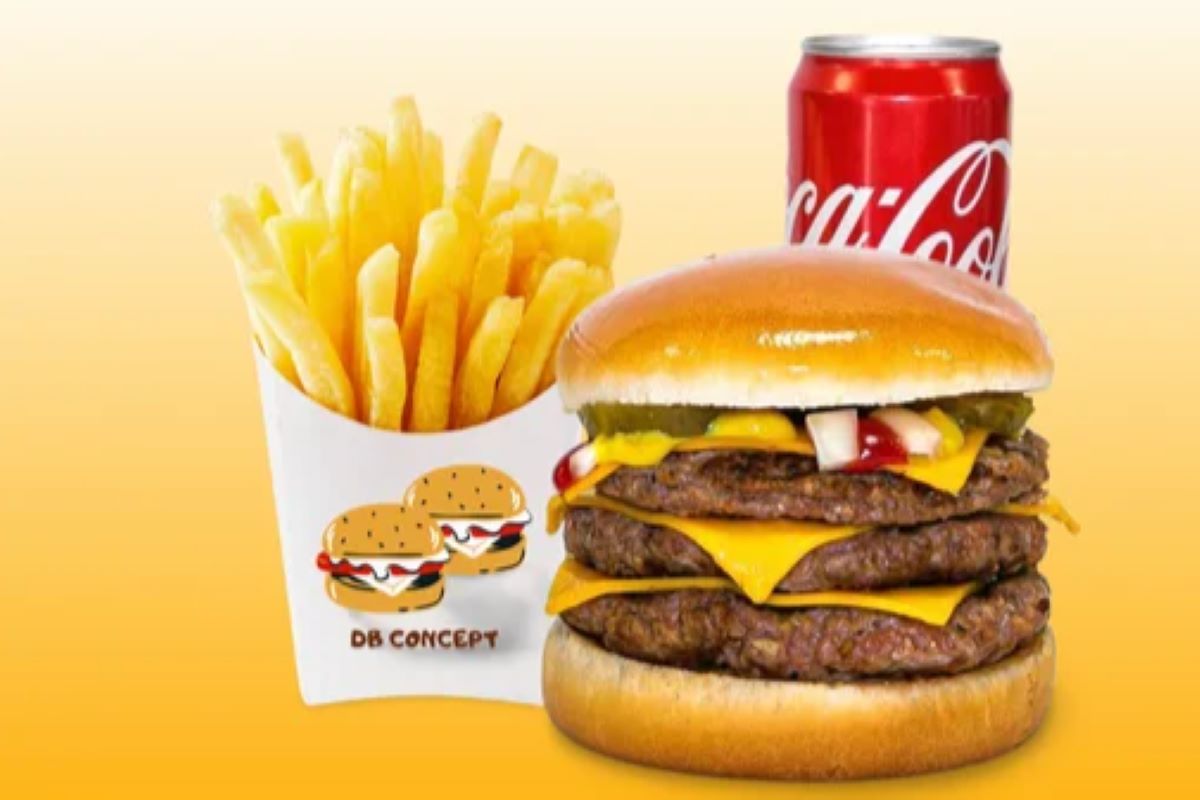 Menu Triple Cheese Burger