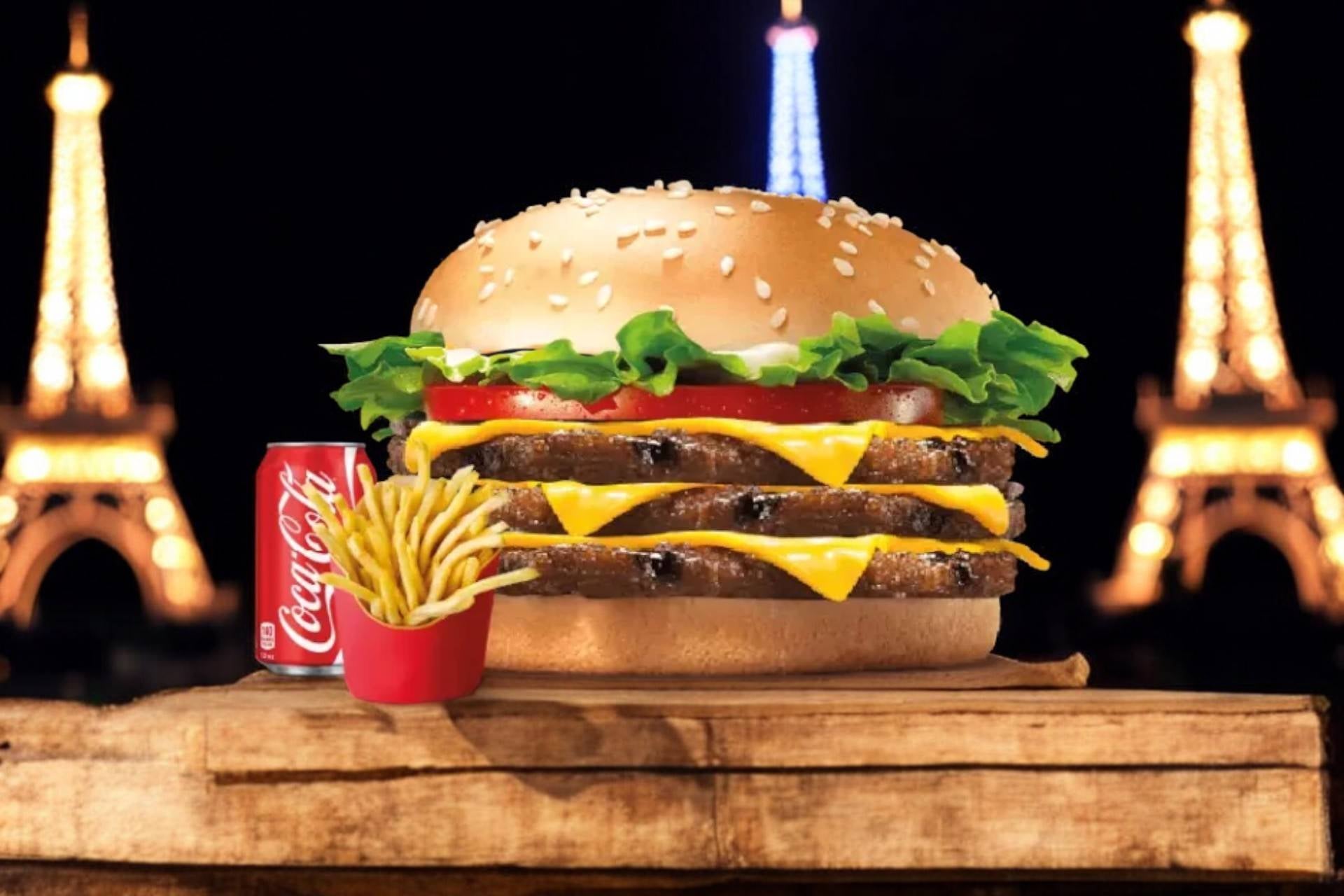 Menu Triple Cheese Burger🍔 🍟🔥