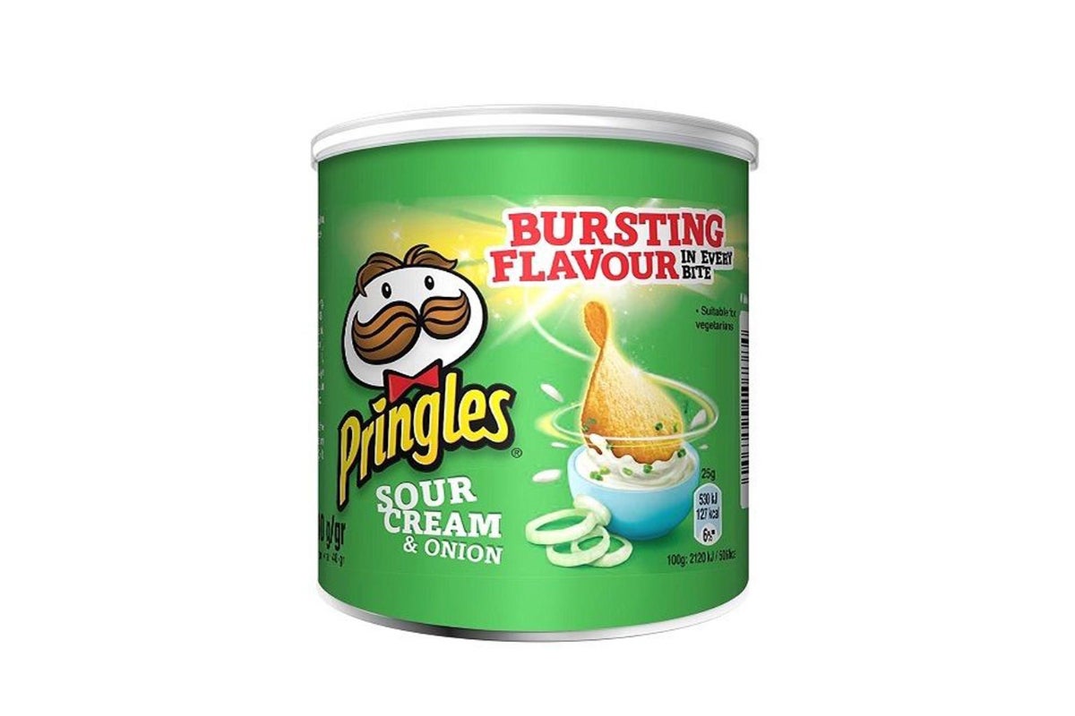 Pringles Sour Cream & Onion Can Chips, 40g
