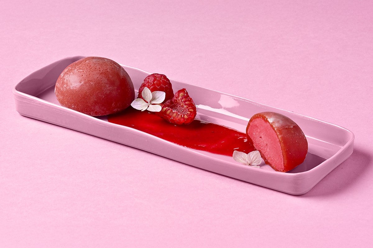 Mochi framboise (2 pièces) 🌿