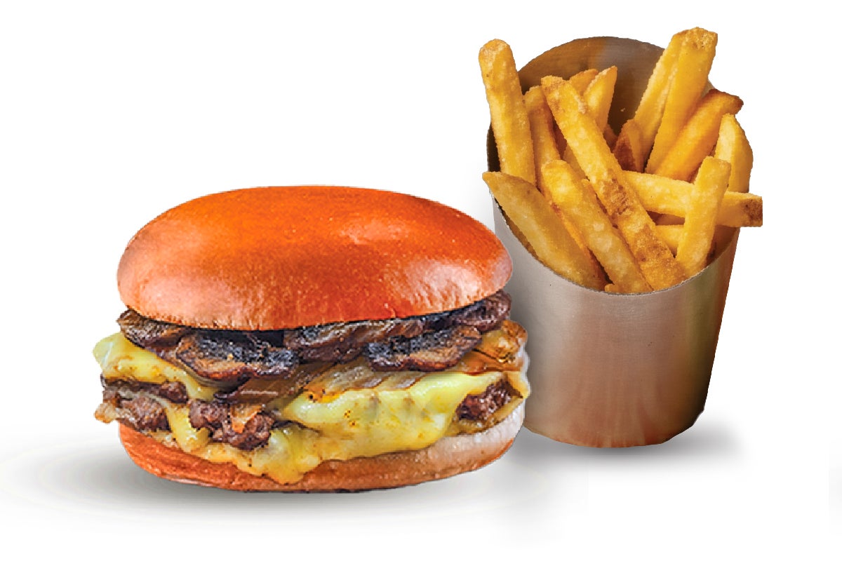 Mushroom Swiss Melt Burger