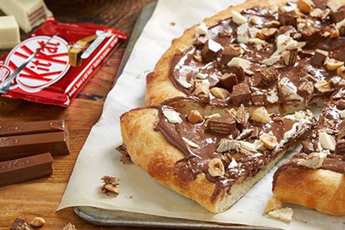 Pizza kitkat nutella