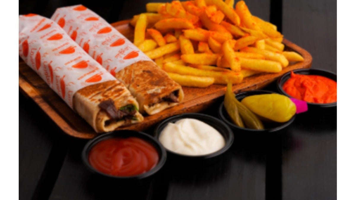 Meat Shawarma Meal in Saj Bread