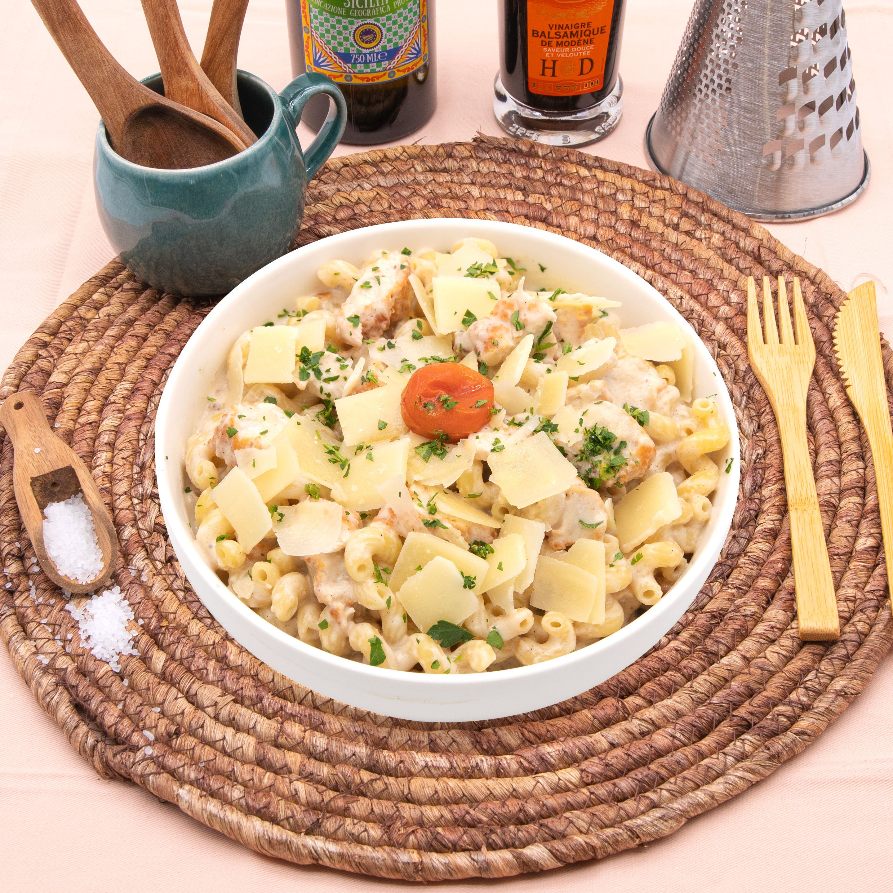 PASTA AGLIO POLLO