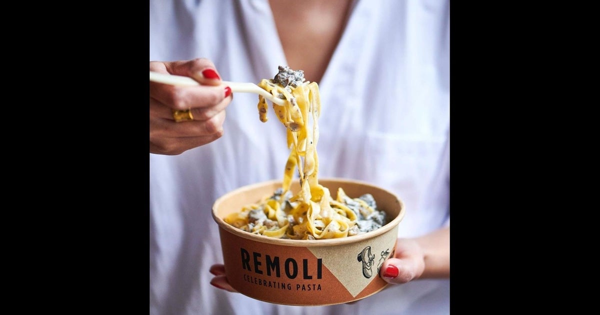 Remoli Celebrating Pasta King's Cross delivery from Somers Town