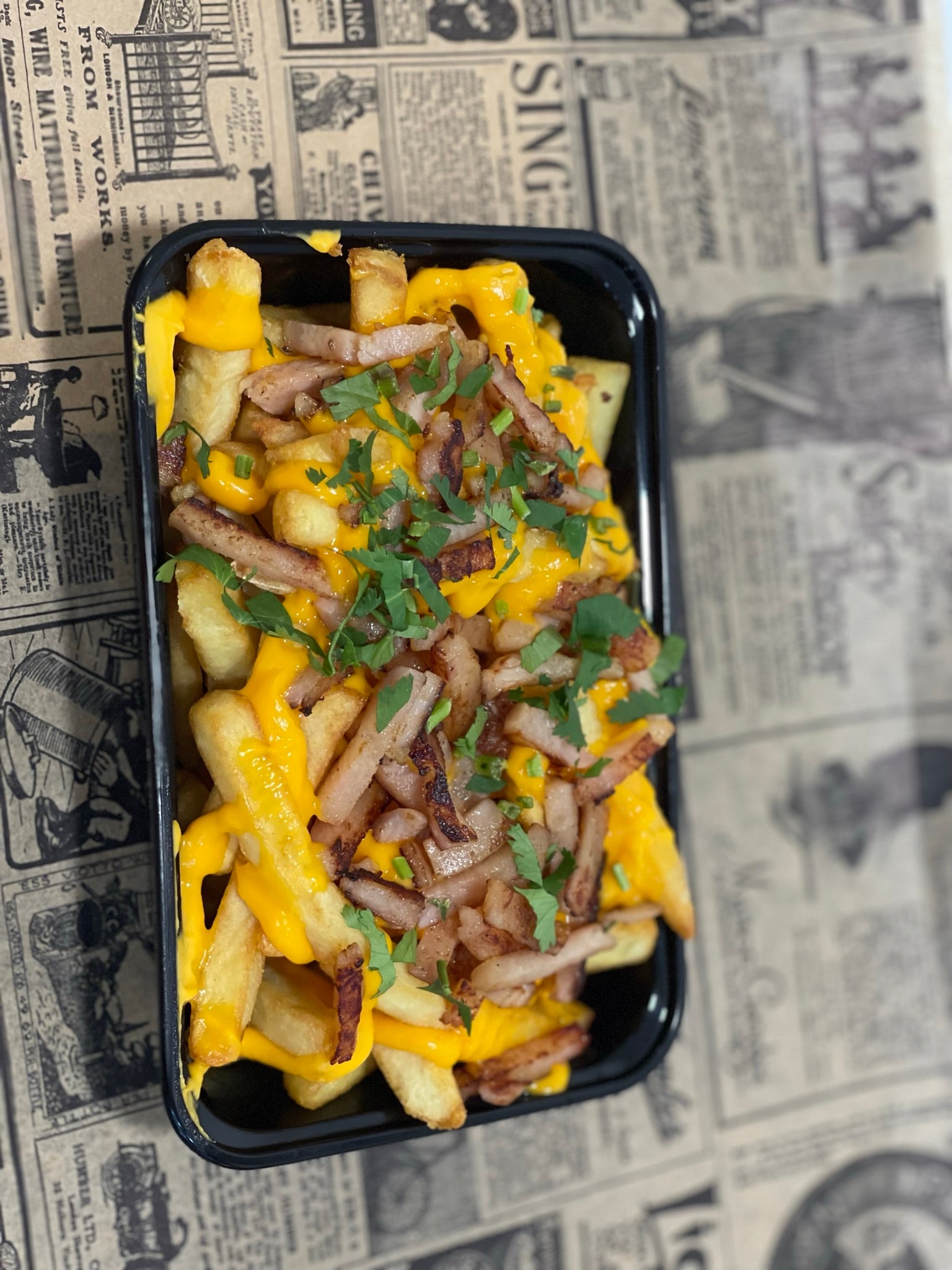 Frites Cheddar et lardons