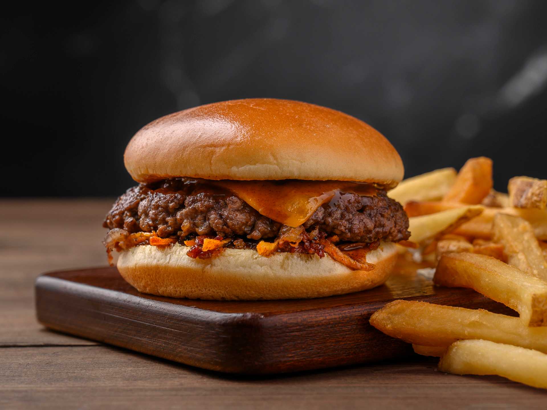 BBQ Bacon Burger & Fries
