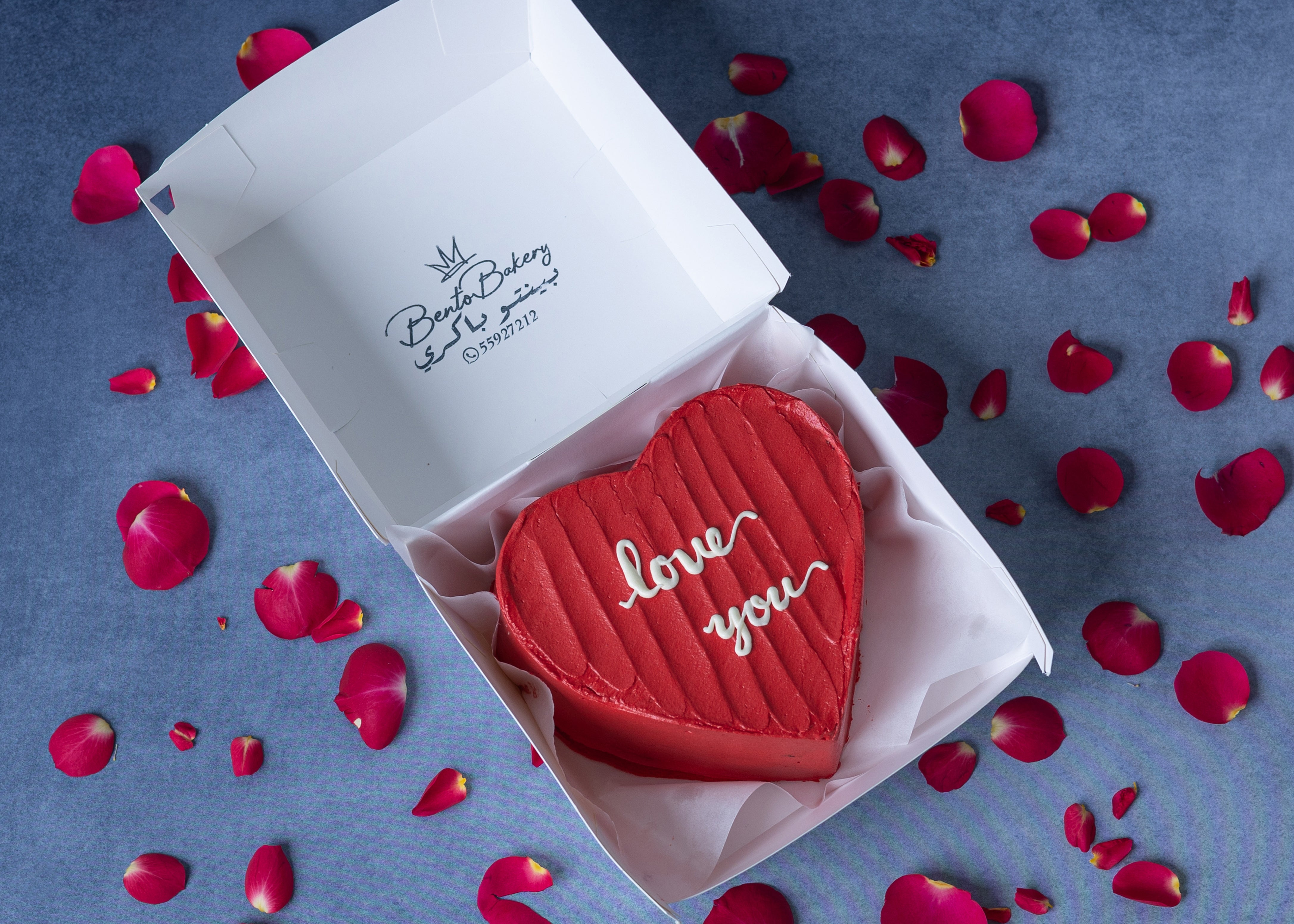Heart Shape Love You Cake