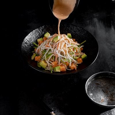 Crab With Salmon Avocado Salad
