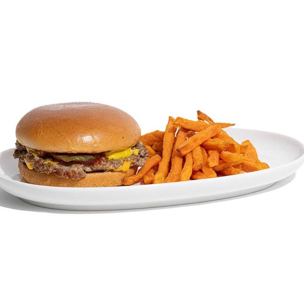 proPatty™ Double Cheese Burger with Sweet Potato Fries