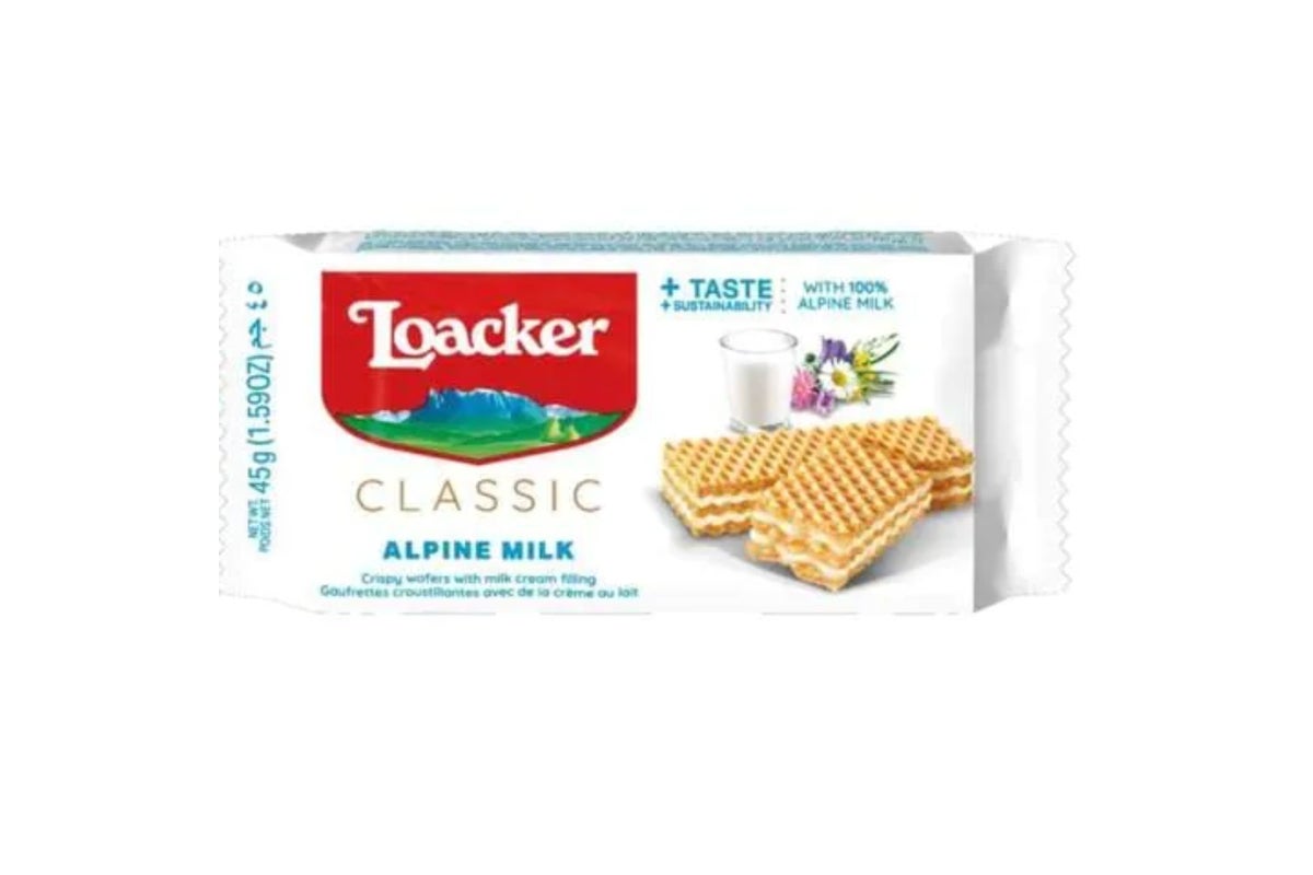Loacker Crispy Milk Wafer, 45g