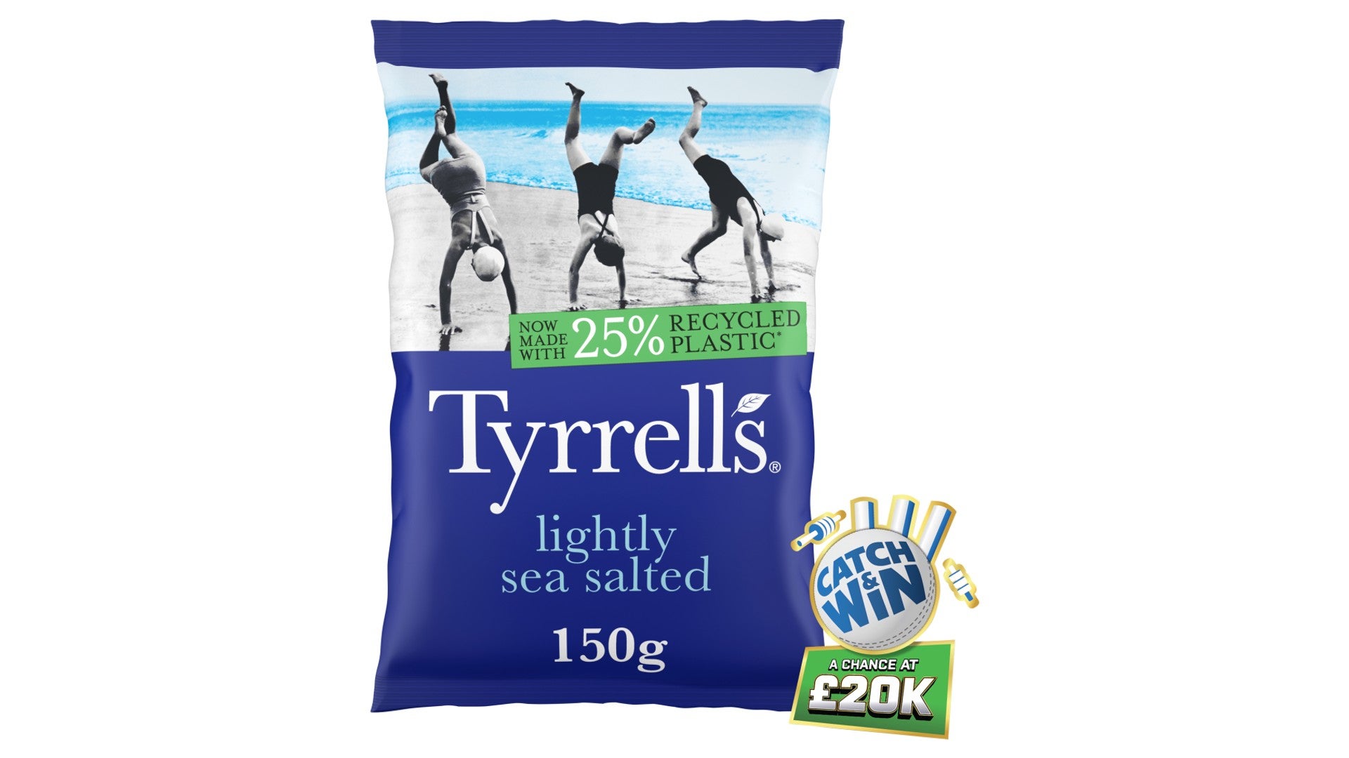 Tyrrells Lightly Sea Salted Sharing Crisps 150g