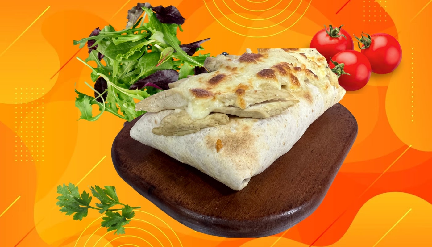 Tacos gratiné avec mozzarella et poulet�