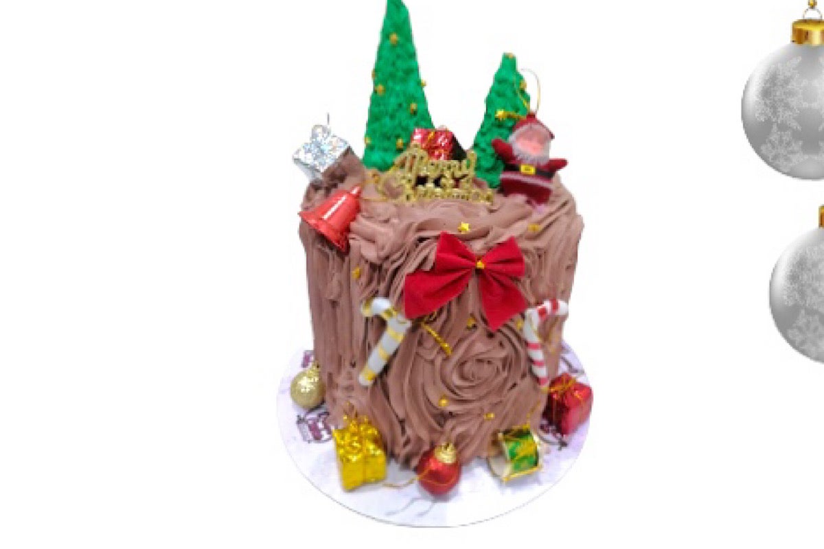 Floral Christmas Cake
