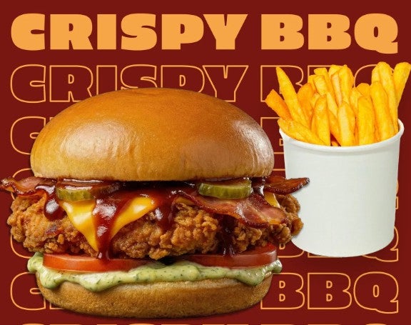 Crispy bbq burger.