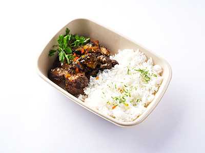 Steak Cubes In Honey Mustard Sauce Platter
