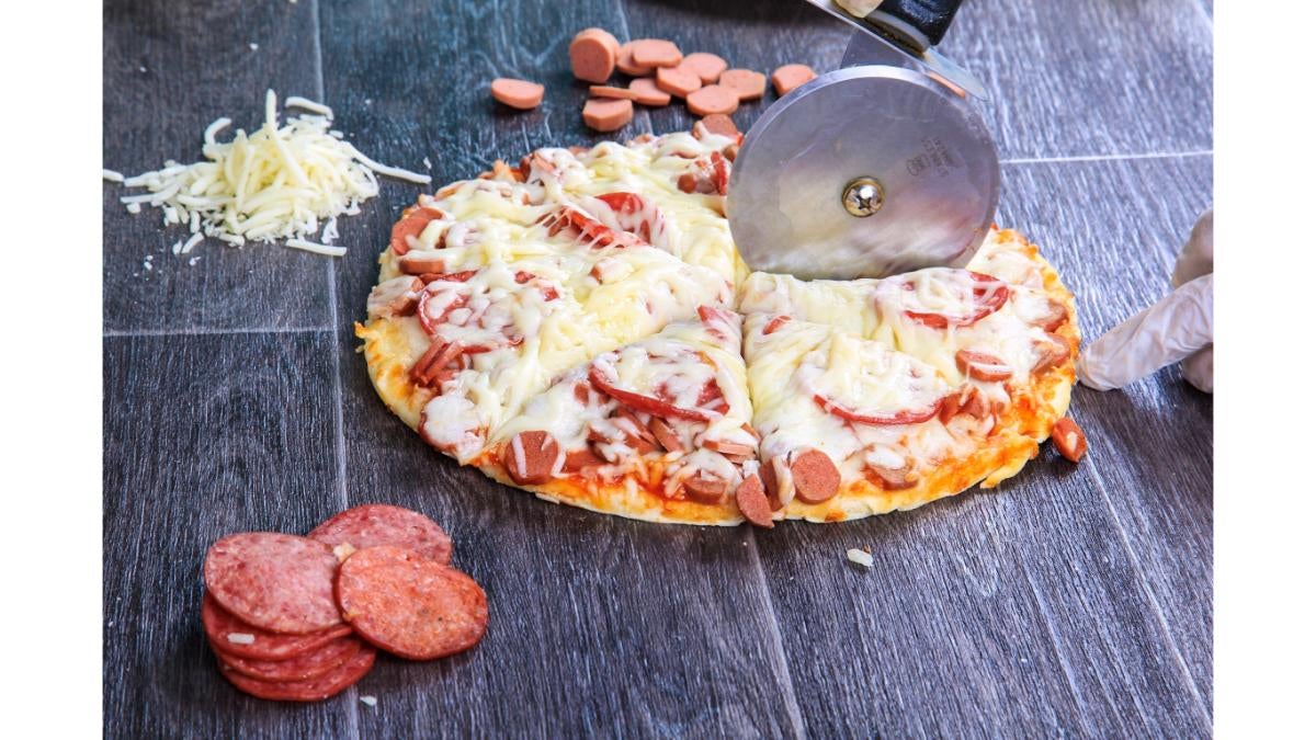 Pepperoni With Hot Dog Pizza